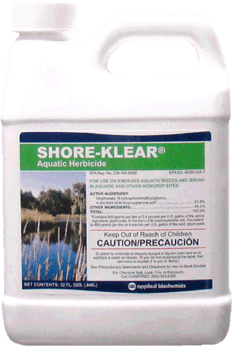 pondmaster surface and shoreline herbicide SHORE-KLEAR - 32 Oz Full Strength